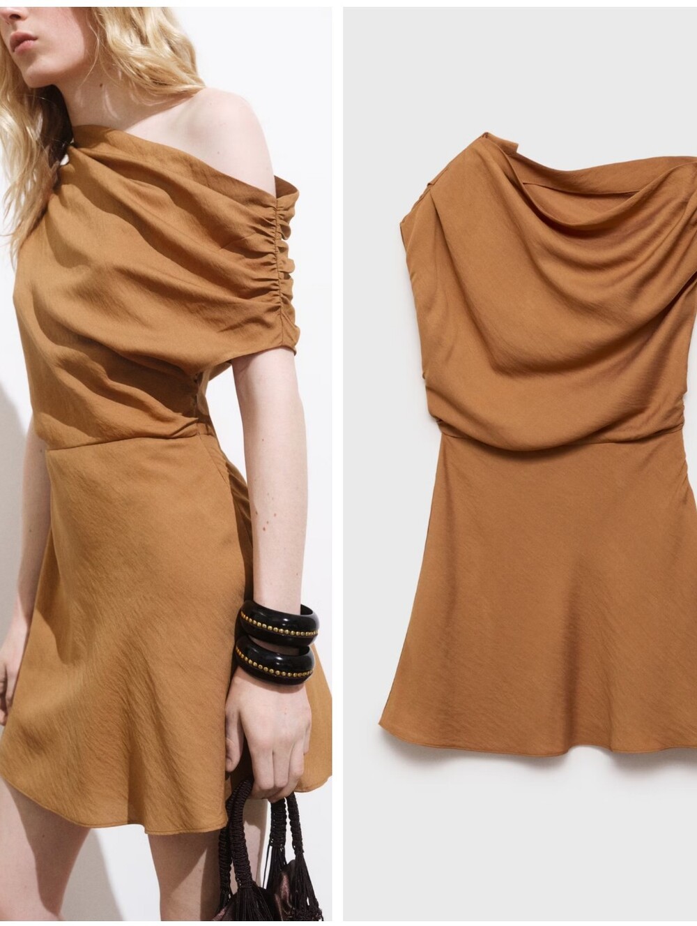 MANGO Draped Gown